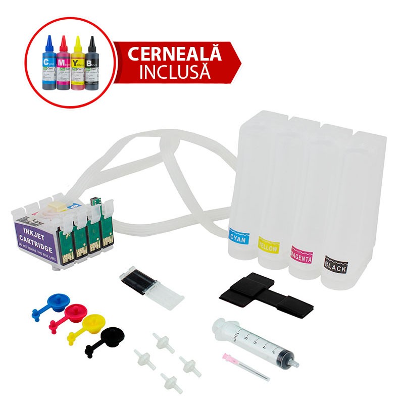 CISS Epson Stylus DX5000 DX5050 DX6000 DX7000F DX7400 DX7450 DX8400 DX8450 DX9400F cu cerneala Dye - imagine 3